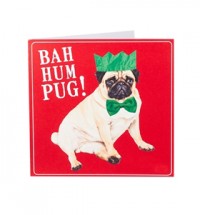 Bah Hum Pug Card