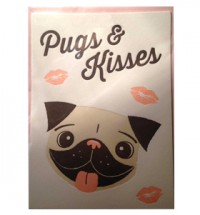 PUGS & KISSES VALENTINES DAY CARD