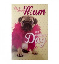 Large Mothers Day Pug Card