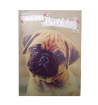 Fawn Pug Birthday Card