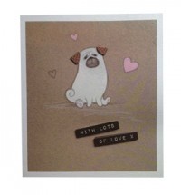 With Lot’s Of Love Blank pug Card