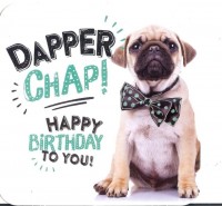 Dapper Pug Birthday Card