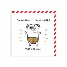 Funny Im Wearing My Lucky Pants Card By Gemma Correll