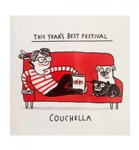 This Years Best Festival Pug Blank Card By Gemma Correll