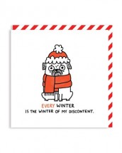 Funny Pug Christmas Card By Gemma Correll