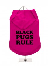 Black Pugs Rule Unisex Hoodie (Available in 5 colours )