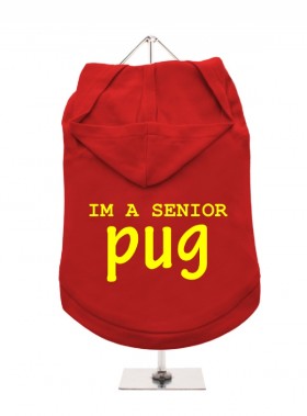 Senior Pug Unisex Hoodie (Available in 18 colours )