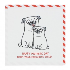 Funny Pug Mothers Day Card By Gemma Correll