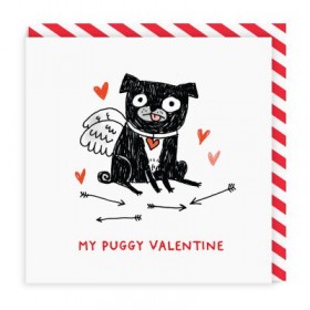 My Puggy Valentine Pug Card By Gemma Correll