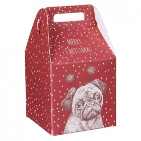 Pug Christmas Small Gift Wrap Box