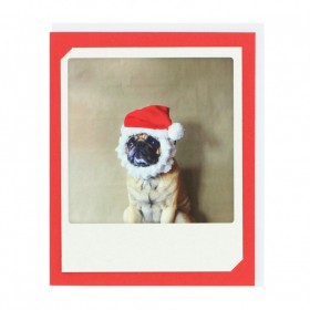Santa Pug Beard Card