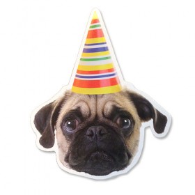 Party Pug Postcard For Any Occasion