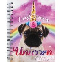 A5 Pug Unicorn Notebook