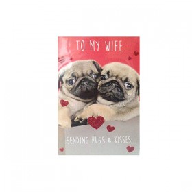 Pug Wife Valentines Card