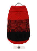 URBAN PUP RED & BLACK DONEGAL  SWEATER