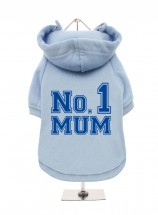 Blue Number One Mum Fleece Lined Hoodie