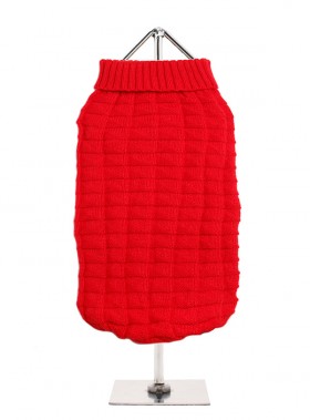 URBAN PUP RED RIBBED  SWEATER