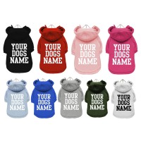 Custom Dog’s Name Fleece Lined Hoodie (Available in 9 colours)