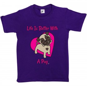 Kid’s Pug T Shirt (Available in 4 colours)