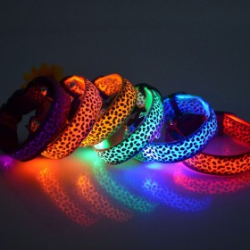 Led Light Up Leopard Print Collars (Available in 6 colours)
