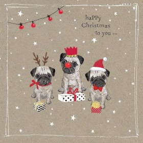 Sweet Pug Christmas Card