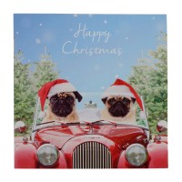Cute Pug Christmas Card
