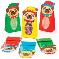 Pug Christmas Candy Cane Sweet Bags (Available in 4 colours)
