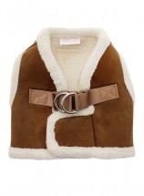Urban Pup Luxury Brown & Cream Faux Shearling Harness