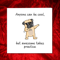 Funny Pug Blank Card