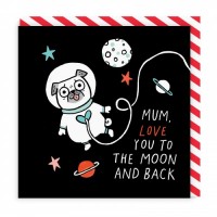 Cute Pug Mum Card By Gemma Correll