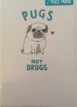 Funny pug Blank Card By Gemma Correll