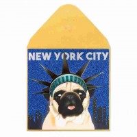 New York City Pug Blank Card