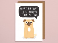 Funny Pug Birthday Card