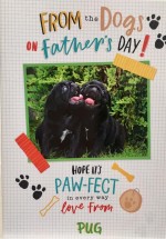 Cute Pug Fathers Day Card