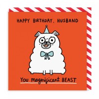 Funny Pug Husband Birthday Card By Gemma Correll