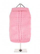 URBAN PUP LIGHT PINK CABLE SWEATER