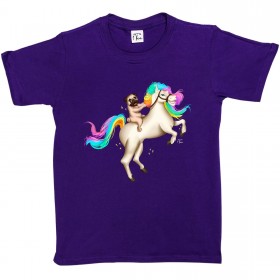 Child’s Unicorn Pug T-Shirt (Available in 4 colours)
