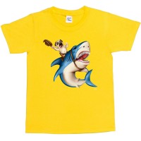 Child’s Shark Pug T-Shirt (Available in 5 colours)