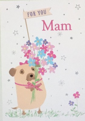 Extra Large Pug Mam Birthday Card