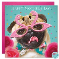 Cute Pug Mothers Day Card