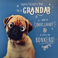 Cute Granddad Pug Fathers Day Card