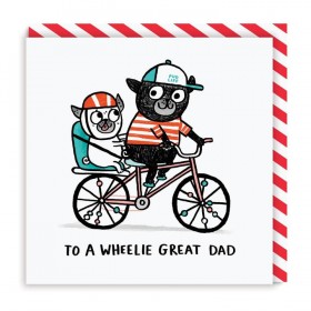 Funny Pug Fathers Day /Birthday Dad Card By Gemma Correll